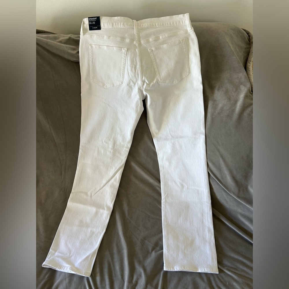 JCrew Straight-fit white jean in signature flex